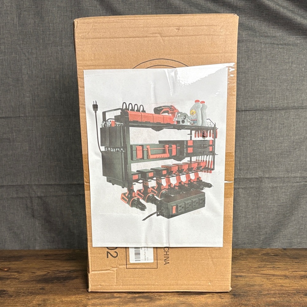 Black and Red Wall Mounted Tool Organizer
